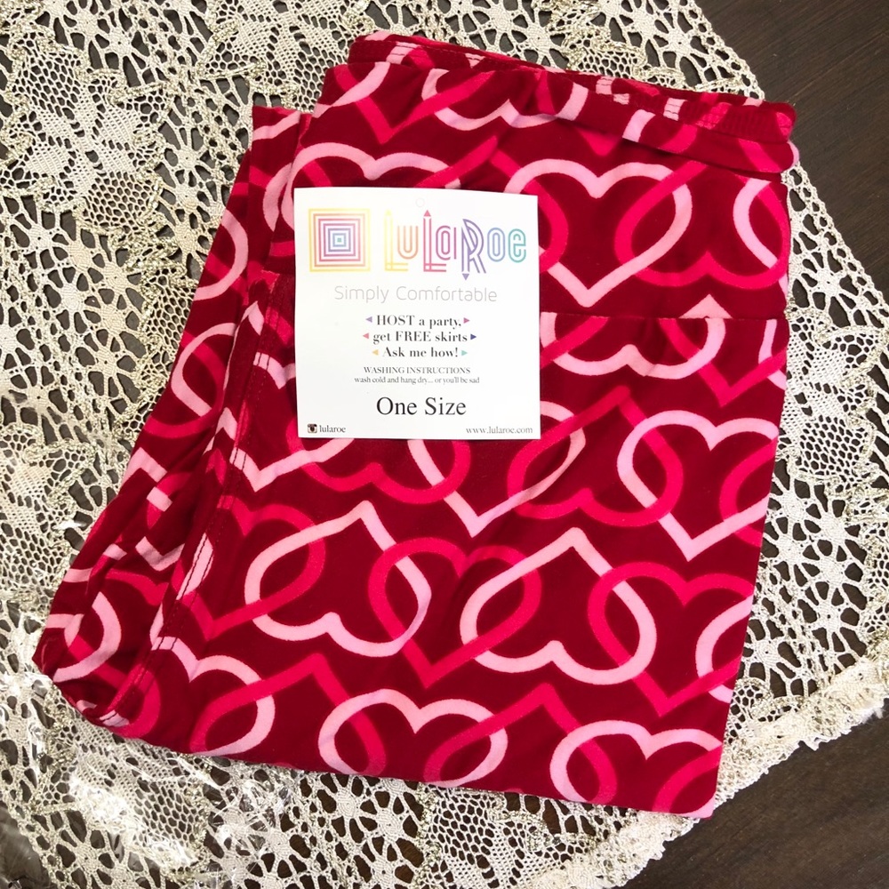LuLaRoe OS Valentine Leggings NWT